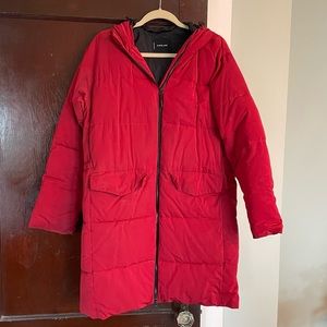 Everlane Long Red Puffer